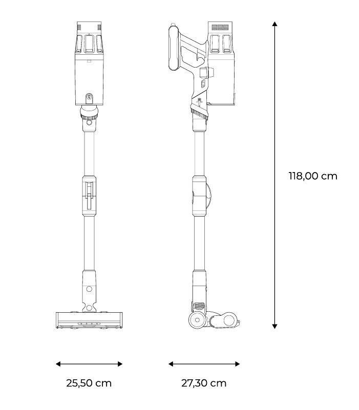 AIWA Vacuum Cleaner ZENKAISUI EVO 4 PET CARE-measures AIWA Vacuum Cleaner ZENKAISUI EVO 4 PET CARE-measures